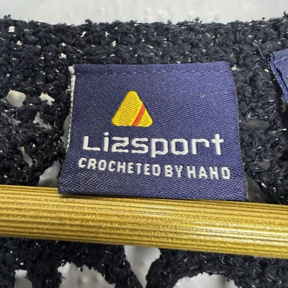 Vintage Silk Crochet Open Knit Cardigan Size M Whimsigoth Fairy Grunge Boho Y2K - Picture 5 of 7